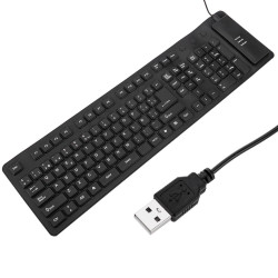 TECLADO FLEXIBLE 109 TECLAS USB NEGRO