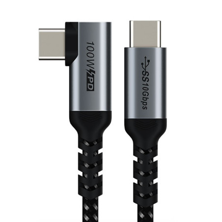 CABLE USB 3.2 Gen2 USB-C (M)-(M) 1m 10G ACODADO