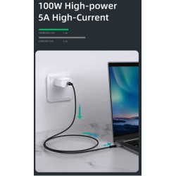 CABLE USB 3.2 Gen2 USB-C (M)-(M) 1m 10G ACODADO