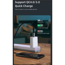 CABLE USB 3.2 Gen2 USB-C (M)-(M) 1m 10G ACODADO