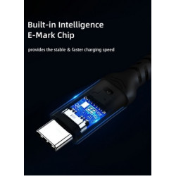 CABLE USB 3.2 Gen2 USB-C (M)-(M) 1m 10G ACODADO