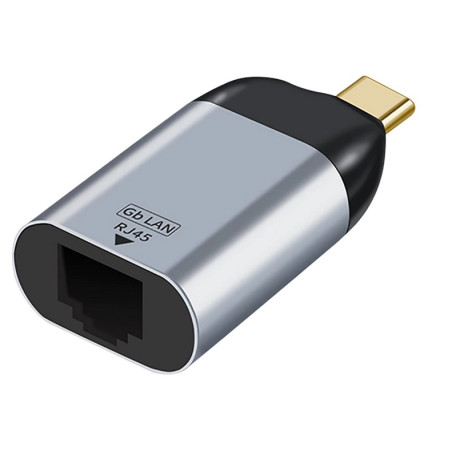 CONVERSOR USB-C  3.1 (M) - RJ45 GIGABIT COMPACTO