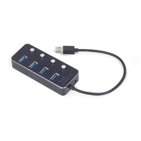 HUB USB-A 3.1 4 PUERTOS 3.1 + INTERRUPTORES