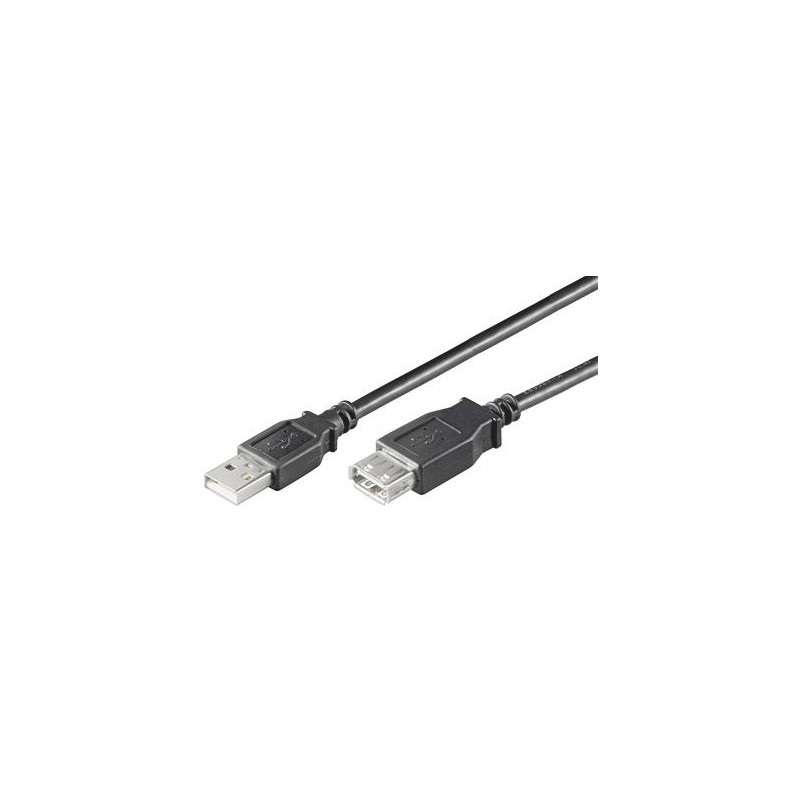 CABLE EXTENSION USB 2.0 A(M)-A(H) 0.3MTS. NEGRO