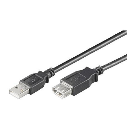 CABLE EXTENSION USB 2.0 A(M)-A(H) 0.3MTS. NEGRO