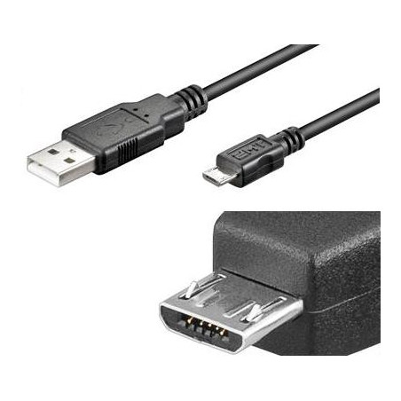CABLE USB 2.0 TIPO A(M)-MICRO USB TIPO B (M) 0.5Mt