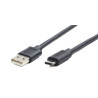 CABLE USB 2.0 USB-C (M) - USB-A (M) 3m