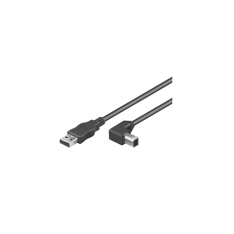 CABLE CONEXION USB 2.0 A-B  ACODADO 1.8 MTS