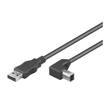 CABLE CONEXION USB 2.0 A-B  ACODADO 1.8 MTS