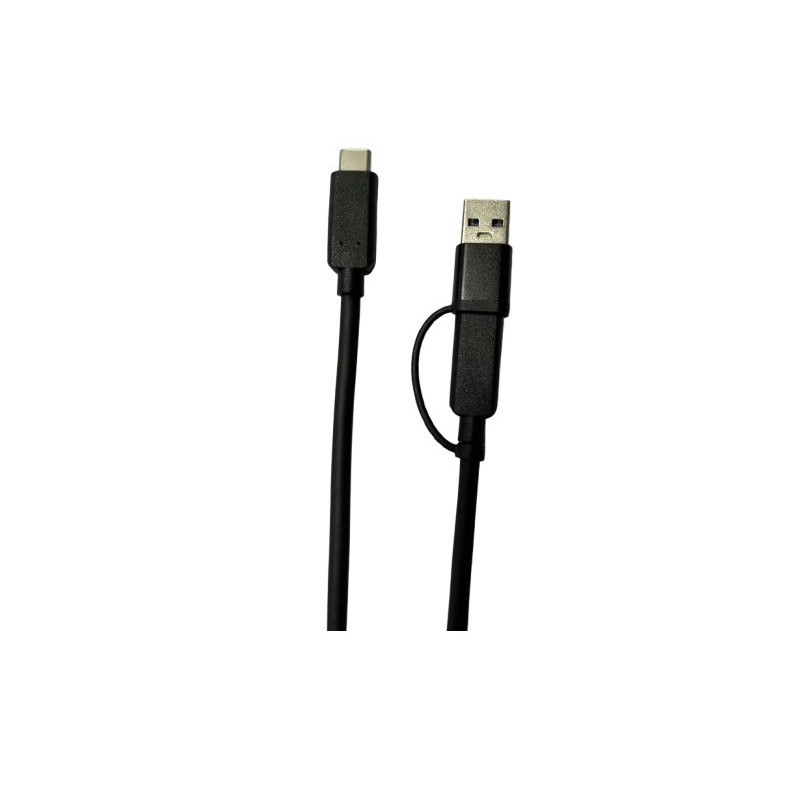 CABLE USB 3.2 GEN1 USB-C (M) - USB-A+C 5Gbps 1M