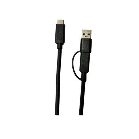CABLE USB 3.2 GEN1 USB-C (M) - USB-A+C 5Gbps 1M