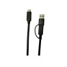 CABLE USB 3.2 GEN1 USB-C (M) - USB-A+C 5Gbps 1M