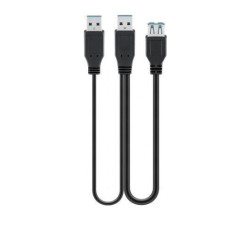 CABLE USB 3.0 TIPO ´´Y´´ 2 X A(M)-1 USB A(H) 0.3M