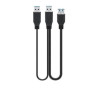 CABLE USB 3.0 TIPO ´´Y´´ 2 X A(M)-1 USB A(H) 0.3M