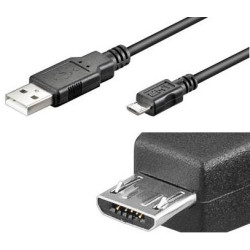 CABLE USB 2.0 TIPO A(M)-MICRO USB TIPO B (M) 3 Mt