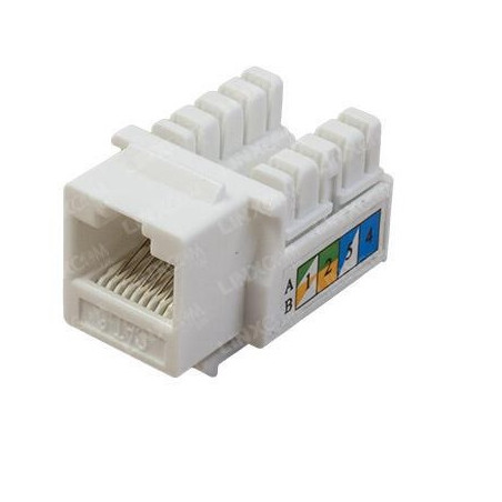 CONECTOR UTP RJ45 HEMBRA PANEL CAT-6 LINXCOM BLANC