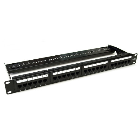 PANEL UTP CAT-6  24 PUERTOS RJ45 1U 19´´ CON GUIA