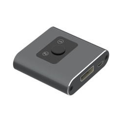 VIDEO SWITCH DISPLAYPORT 2 X 1 BIDIRECCIONAL 4K/3D