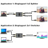 VIDEO SWITCH DISPLAYPORT 2 X 1 BIDIRECCIONAL 4K/3D