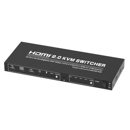 KVM SWITCH 4 X 1 HDMI v2.0 / USB  + 1 X USB