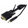 CABLE XGA + AUDIO VGA HD DB15 + JACK 3.5 M-M 1.8m