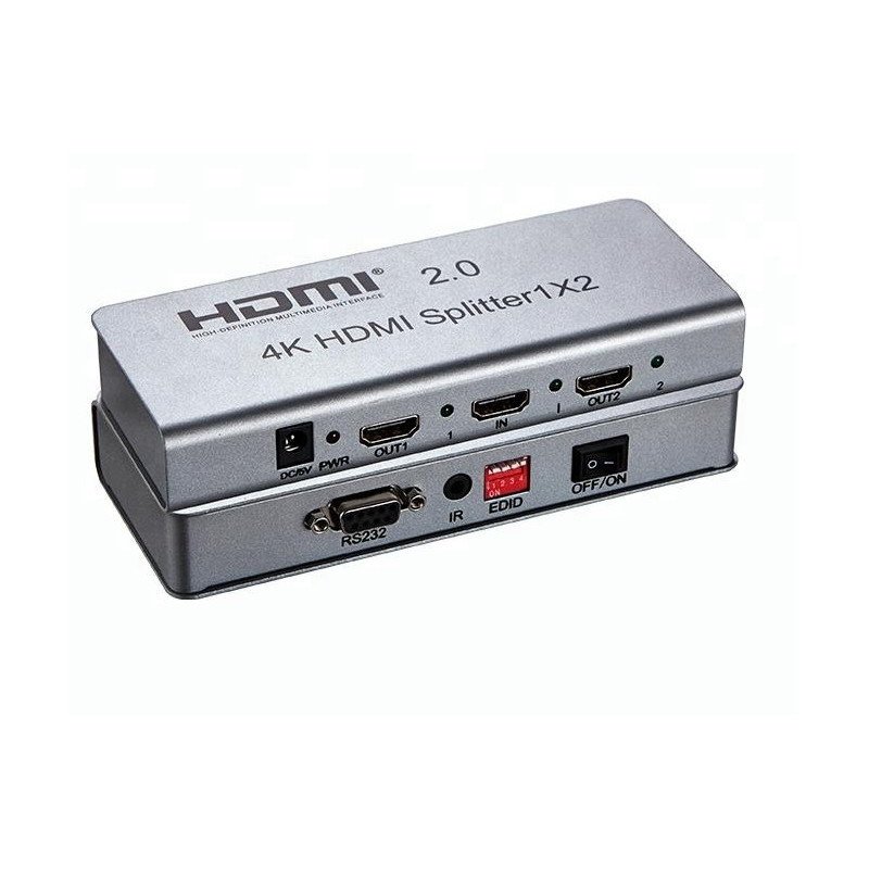 VIDEO SPLITTER HDMI 2.0 1PC - 2 MONIT. 4K CON EDID