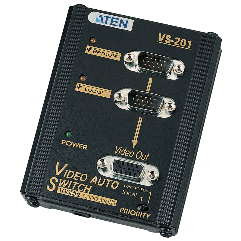 CONMUTADOR AUTOMATICO VIDEO 2 PC´S 1 MONITOR  VGA