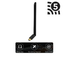WIRELESS ADAPTADOR USB 2.0 650 MBPS WIFI5 6Dbi