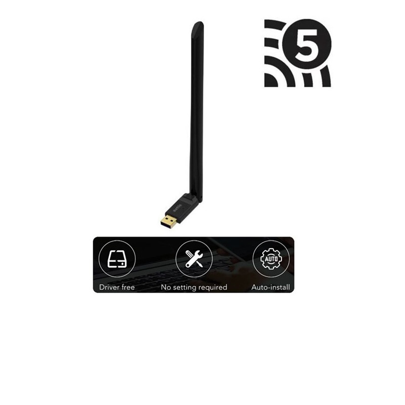 WIRELESS ADAPTADOR USB 2.0 650 MBPS WIFI5 6Dbi