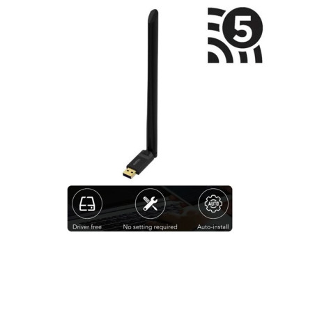 WIRELESS ADAPTADOR USB 2.0 650 MBPS WIFI5 6Dbi