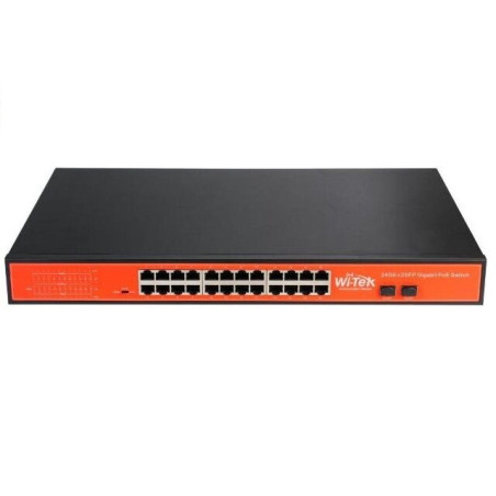 SWITCH P.O.E 24 PTOS Giga POE +2 SLOT SFP WI-TEK