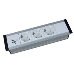 PERFIL VISTO EMPOTRAR EN MESA 4 MECANISMOS 45X45