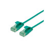 LATIGUILLO VERDE UTP CAT6A 0.30Mts SLIM