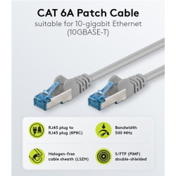 LATIGUILLO GRIS S/FTP CAT6A 50Mts LSZH