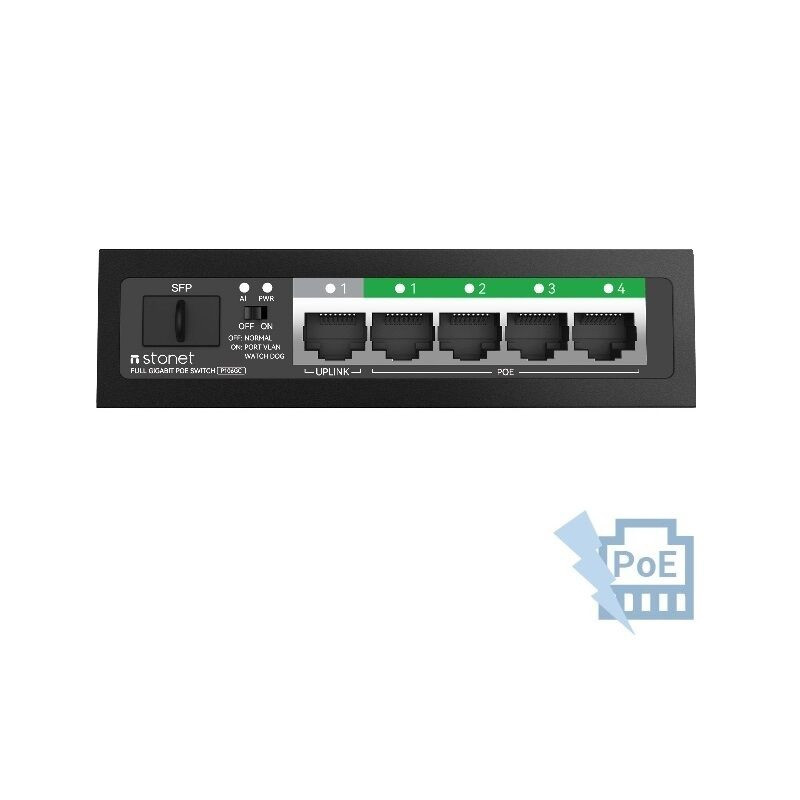 SWITCH P.O.E 5 PTOS Giga ( 4 POE)  52W