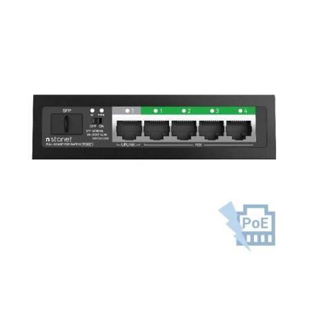 SWITCH P.O.E 5 PTOS Giga ( 4 POE)  52W
