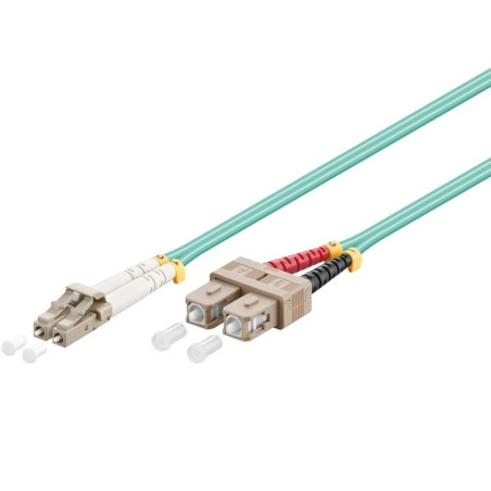 CABLE FIBRA DUPLEX MM. 50/125 LC-SC 2m OM3 AQUA
