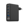 ALIMENTADOR USB-C 100W 3 USB-C + USB 3.0 QC PD GaN