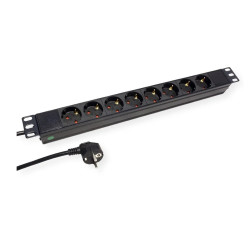 REGLETA ALIMENTACION 19'' 8 SCHUKO SIN INT. 1.8M