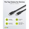 CABLE USB 3.2 Gen2 USB-C (M)-(M) 60W 10Gbps 1m
