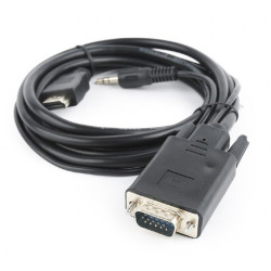 CABLE HDMI (CPU) 3D v1.4 - VGA (PANTALLA) 5m +AUDI