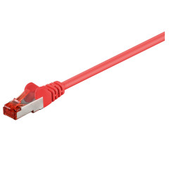 LATIGUILLO ROJO S/FTP CAT6 FLEXIBLE LSZH 0.5M