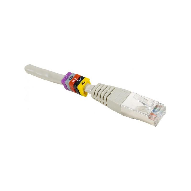 KIT MARCADORES CABLES 10 COLORES/ 10 NUMEROS 6mm