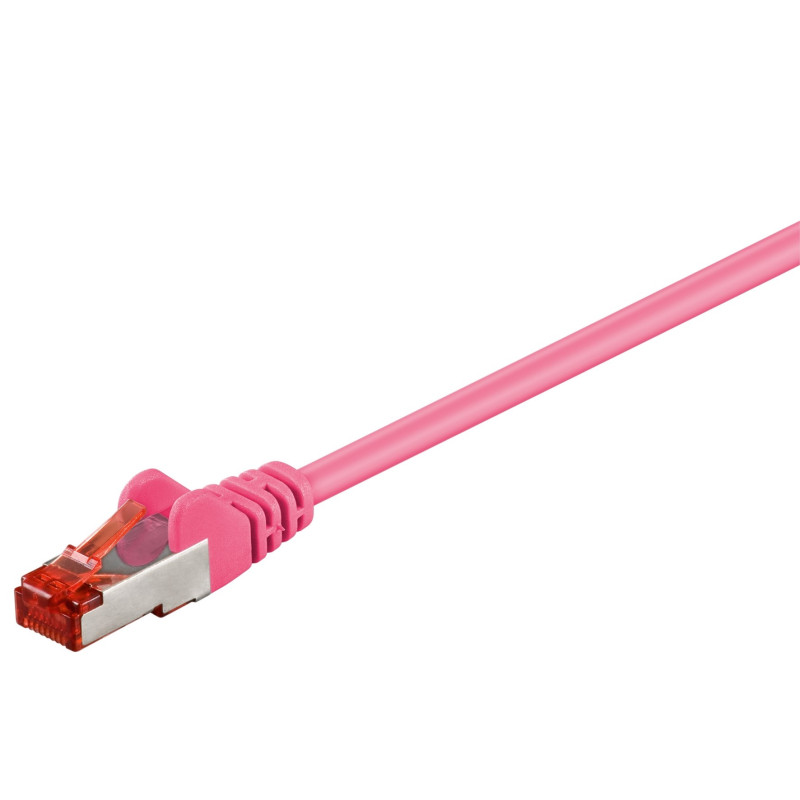 LATIGUILLO ROSA S/FTP CAT6 FLEXIBLE LSZH 0.5Mts.
