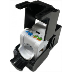 CONECTOR UTP RJ45 HEMBRA PANEL CAT6A TOOLESS