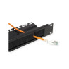 PANEL PASACABLES CON CEPILLO 19´´ 1U + BANDEJA GUI