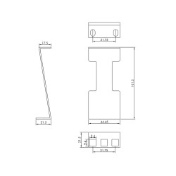 EXTENSOR PROFUNDIDAD PERFIL 1U PARA RACK 19"