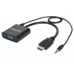 CONVERSOR DE VIDEO CPU HDMI - MONITOR VGA + AUDIO