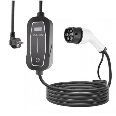 Cargador V.E. Schuko-Tipo 2 16A monofasico 3.7kw