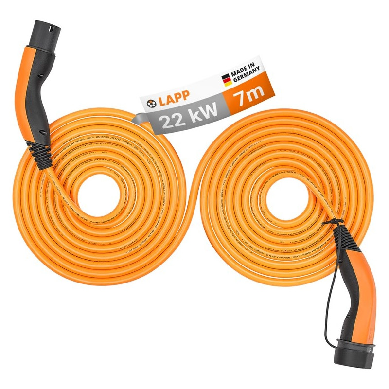 Cable carga autoretráctil Tipo 2, TRIF. 22 kW, 7m